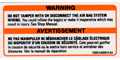 Mustang Air Bag Decals